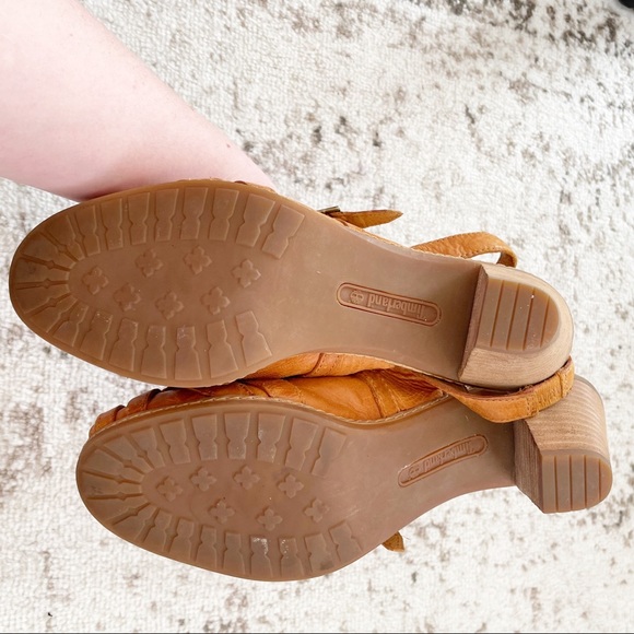 Timberland Earthkeepers Genuine Leather Slingback Heels Sz 8.5 - Picture 4 of 7